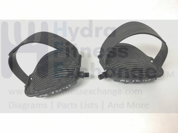 Matrix Vision Fitness Recumbent Bike Left and Right Foot Pedal Pair with Straps-hydrafitnessparts