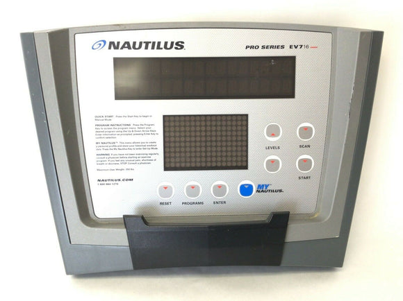 Nautilus Pro Series EV716 EV7.16 Elliptical Display Console Panel Mfr-R350-hydrafitnessparts