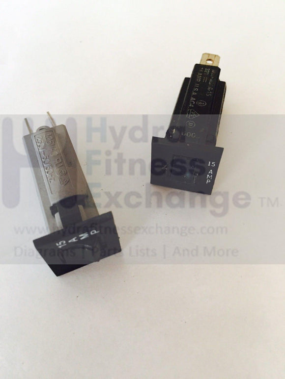 Nautilus Schwinn Trimline Treadmill Power Entry Circuit Breaker 15 amp 109382-hydrafitnessparts