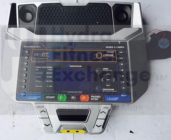 Nautilus Treadmill Residential Upper Display Console Overlay Electronics T616-hydrafitnessparts