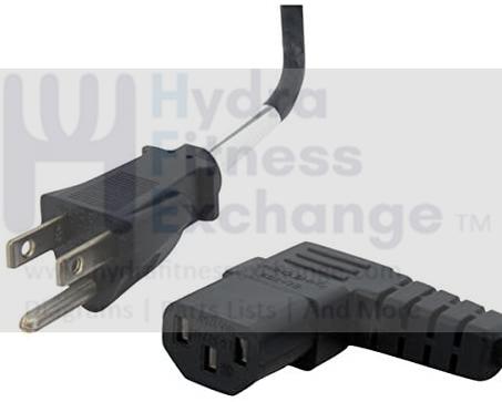 New Bremshey Tunturi Right Angle Treadmill Power Line Cord Cable 120v-hydrafitnessparts