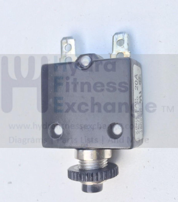 New Vision Fitness Treadmill 20A Circuit Breaker 003340-C-hydrafitnessparts