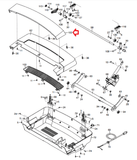 NordicTrack 1750 2950 2450 3760 Treadmill Hood Cover Accent with Decal 398591-hydrafitnessparts