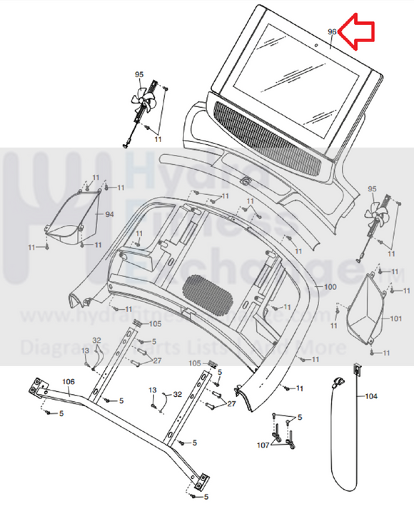NordicTrack 2950 Treadmill Display Console Assembly 425659