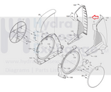 NordicTrack 990 Pro E 12.0 Elliptical Left Frame Cover 286880 or 235655-hydrafitnessparts