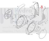 NordicTrack 990 Pro E 12.0 Elliptical Right Frame Cover 286881 or 285656-hydrafitnessparts