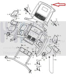 NordicTrack Elite 7700 831.249377 Treadmill Display Console Panel 376896-hydrafitnessparts