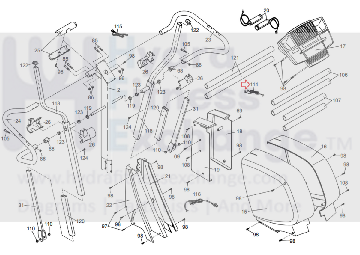 Healthrider Rider Parts NordicTrack Epic HealthRider Elliptical Heart Rate Pulse Wire 191774 ...