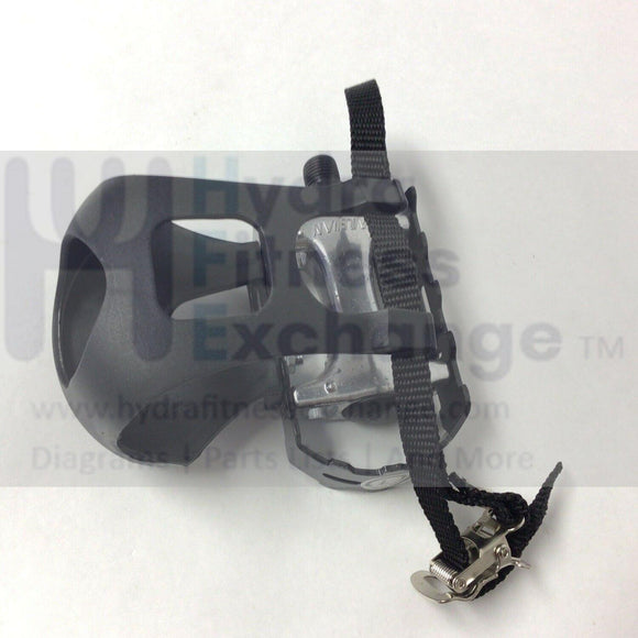 NordicTrack ProForm Stationary Bike Left Foot Pad Pedal With Strap 393597-hydrafitnessparts