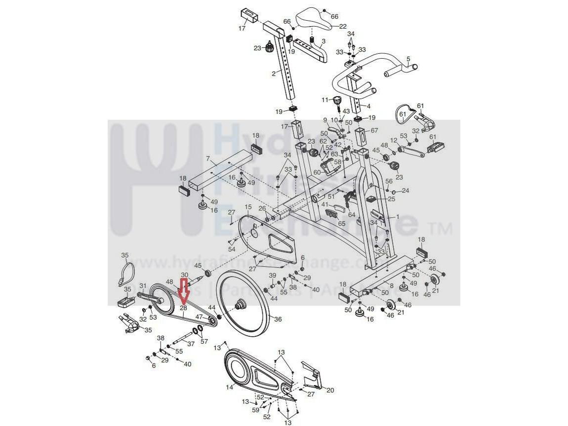 NordicTrack Proform 290 SPX - PFEX029090 Indoor Cycle Drive Chain 2915 ...