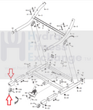 NordicTrack Proform Treadmill Leg Extension End Cap with Wheel 239419 & 199545-hydrafitnessparts