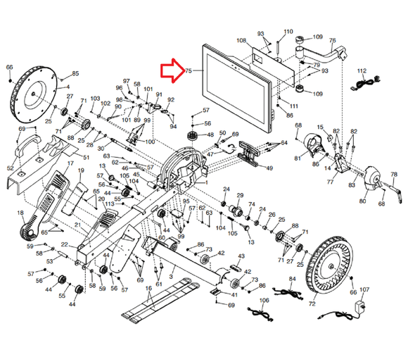 NordicTrack RW900 NTRW191472 NTRW191473 Rower Display Console Assembly 425842-hydrafitnessparts