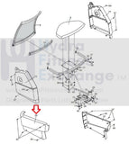 NordicTrack SL 728 CONTOUR PLUS Recumbent Bike Left Side Shield Cover 221483-hydrafitnessparts