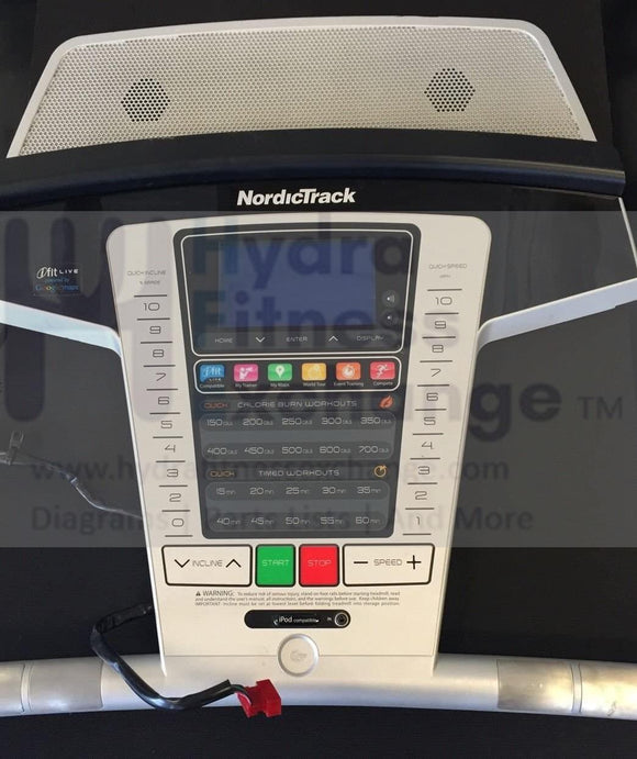 NordicTrack T5.5 Treadmill Upper Display Console Tested 321666-hydrafitnessparts
