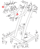 NordicTrack X5i X7i Treadmill Left Handrail Assembly with Hand Sensor and Wire-hydrafitnessparts