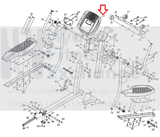 Nordictrack E5si TRL610 Elliptical Display Console Assembly MFR-ELSN59508 266716-hydrafitnessparts