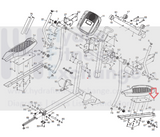 Nordictrack E5si TRL610 Elliptical Right Foot Pedal Bracket 266666-hydrafitnessparts