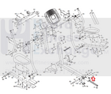 Nordictrack Proform Elliptical Latch Bracket Axle 3.05" 247251-hydrafitnessparts