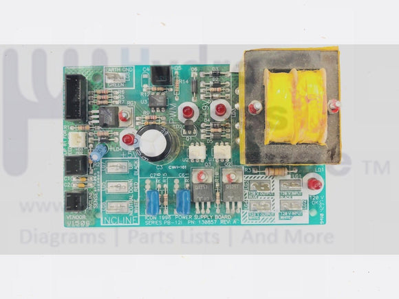 Nordictrack Proform Reebok Healthrider Image Weslo Treadmill Power Supply Board 130857-hydrafitnessparts