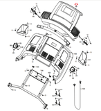 Nordictrack Treadmill Display Console Panel With Back Cover MFR-ETNT17113 353274-hydrafitnessparts