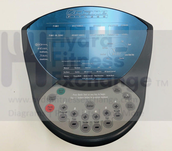 Octane Fitness Grey Pro 4500 Elliptical Display Panel Console-hydrafitnessparts