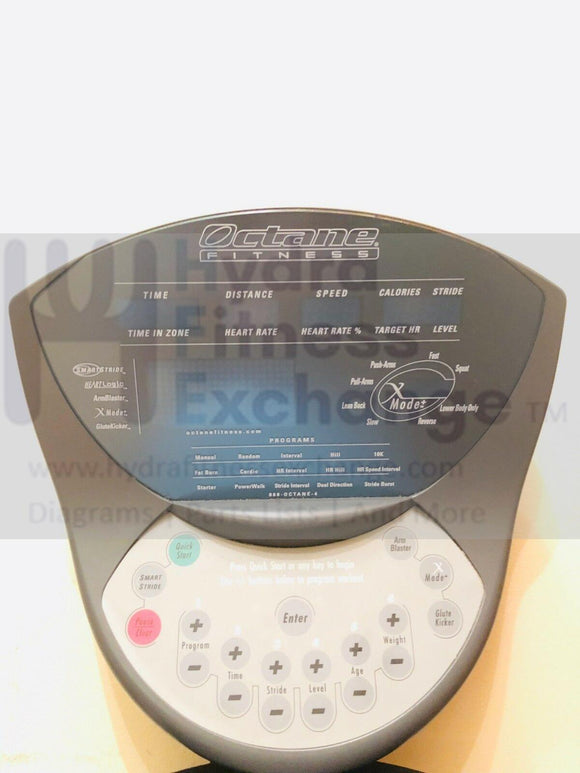 Octane Fitness Pro 4500 Elliptical Display Console W/ New Keypad 101852-001-hydrafitnessparts