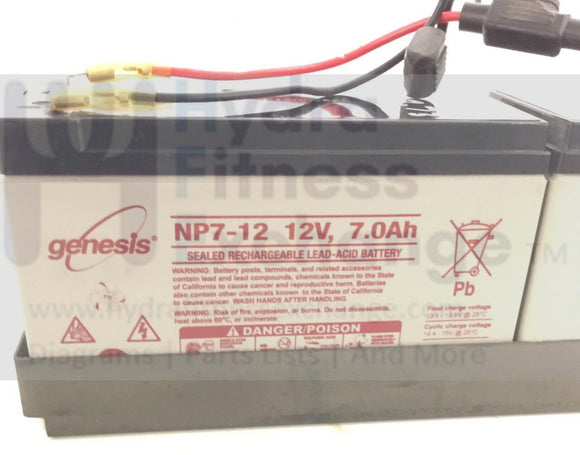 Octane Fitness Pro 4700 Touch Elliptical Lead Acid Battery 103750-001-hydrafitnessparts