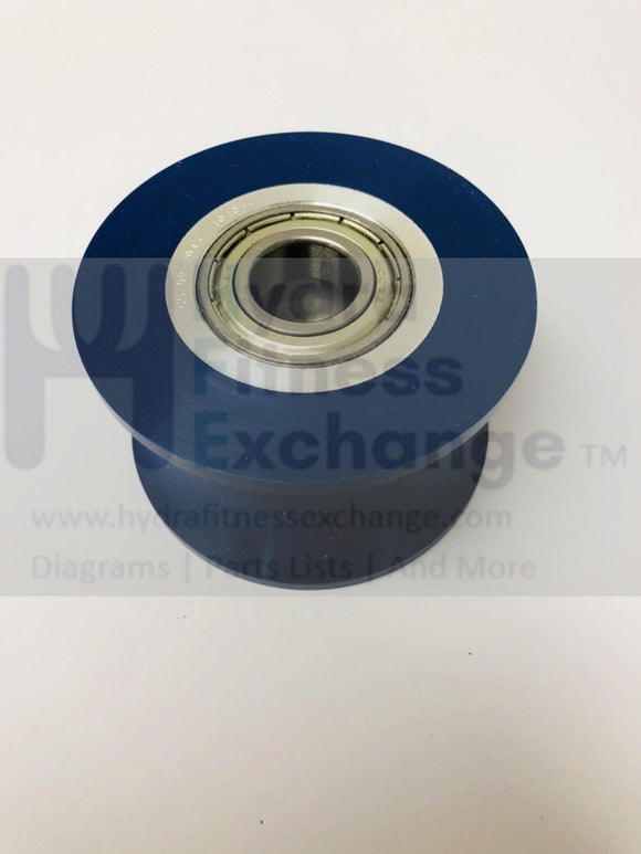 Octane Fitness Q3500 Pro 4500 Pro 370 Elliptical Blue Rail Roller Wheel Shallow Cut 72mm 104032-001-hydrafitnessparts