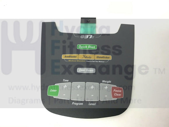 Octane Fitness Q37c 10-14 Elliptical Display Console Keypad Overlay 104319-001-hydrafitnessparts