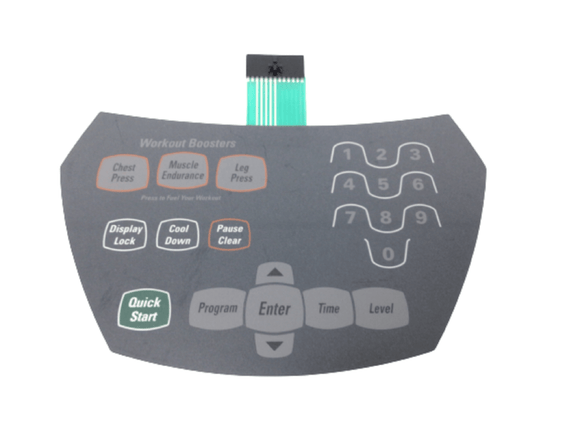 Octane Fitness xR6000 Elliptical Display Console Overlay Keypad 102909-001-hydrafitnessparts