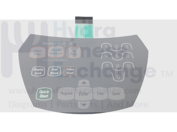 Octane Keypad Octane Fitness xR6000 Elliptical Display Console Overlay Keypad 102909 ...