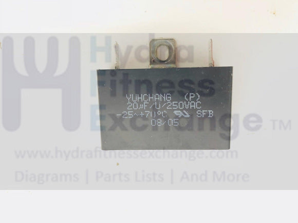 PaceMaster Gold Elite Platinum Pro Treadmill Incline Lift Motor Capacitor 20uF 250VAC-hydrafitnessparts