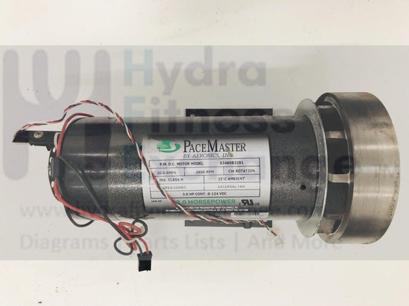 PaceMaster Treadmill DC Drive Motor Platinum Gold Elite Pro Select Bronze 3HP S3480B3727-hydrafitnessparts