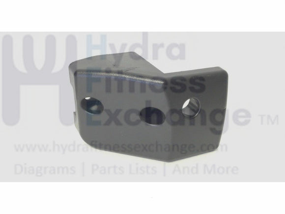 Pacemaster Bronze-2008 Bronze Basic Treadmill Left Rear Endcap Black Dbblecap-r9-hydrafitnessparts