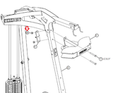 Parabody GS1 GS2 GS6 Home Gym Locking Nut 1/2"-13 ACUDB2E01212000B-hydrafitnessparts