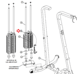 Parabody GS6-103 GS6-104 Home Gym 20 Plate Weight Stem 26 1/4" ACU10-0216-hydrafitnessparts