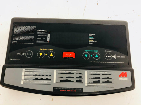 Precor 9.2x - 9.25i (2Z) Treadmill Display Console Panel 50971-106 or 36460-102-hydrafitnessparts