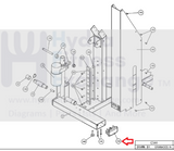 Precor C544 - 1X EFX - 1X Elliptical Stabilizer Cap Rectangular-hydrafitnessparts