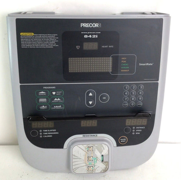 Precor C842i Upright Bike Display Console Panel with Circuit Board-hydrafitnessparts