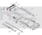 Precor C965i TRM833 Treadmill Left Rear Roller Guard Bracket PPP000000300833101 & 300833-101-hydrafitnessparts