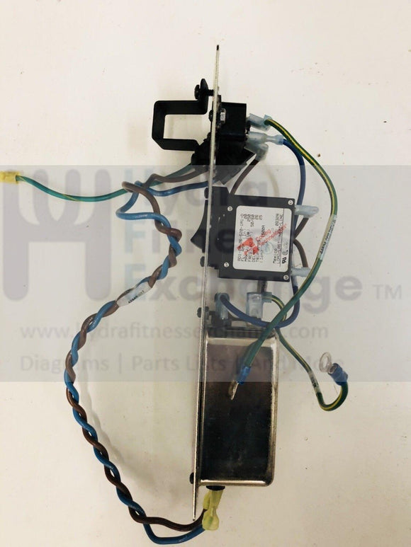 Precor Commercial Treadmill Complete Power Entry Switch Plate Filter Clamp-hydrafitnessparts