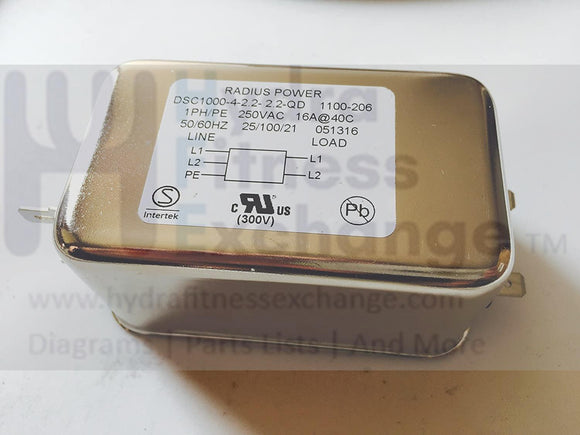 Precor Commercial Treadmill Power Supply Line Input Filter dsc1000-4-2.2 or 11224-104-hydrafitnessparts