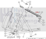Precor EFX 546 120V 4H 4N 5V 9A 9B CB Elliptical Lift Ramp Right Pivot Block 38928-103-hydrafitnessparts