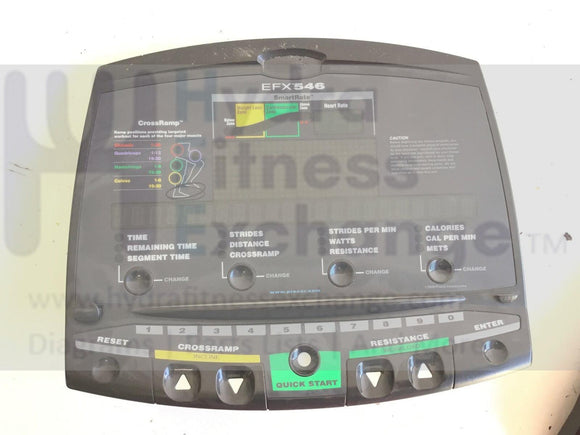 Precor EFX 546 c546 Elliptical Display Console Panel Board & Overlay 39006-502 43700-501-hydrafitnessparts