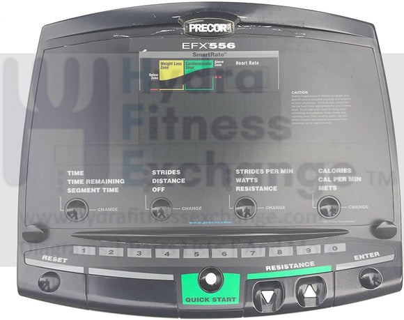 Precor EFX 556 Self Powered Elliptical PCA Full Display Console Overlay + Board 47338-111-hydrafitnessparts