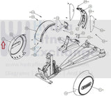 Precor EFX 821 EFX10 Elliptical Pacific Blue Left Side Cover Assembly PPP000000039731103-hydrafitnessparts