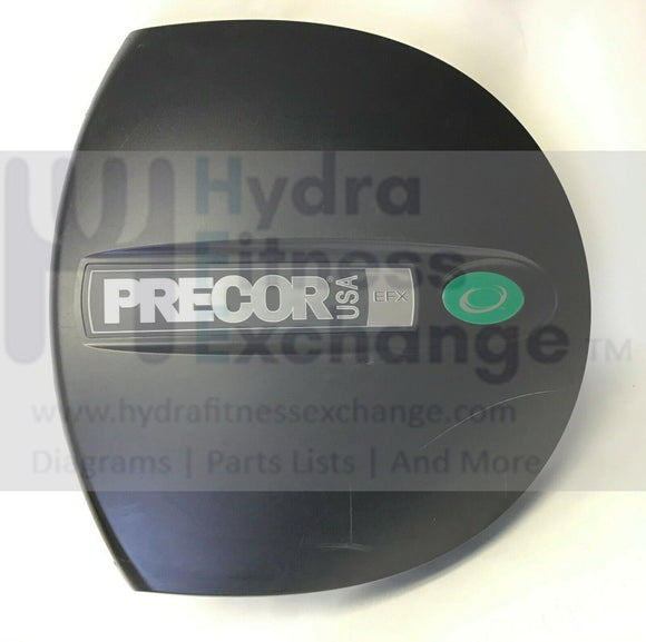 Precor Elliptical Flywheel Left Rear Cover - Color Charcoal (Black) 43607-102-L-hydrafitnessparts