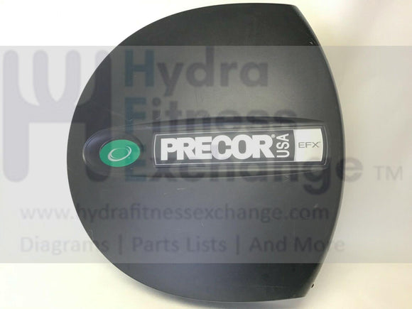 Precor Elliptical Flywheel Right Rear Cover - Color Charcoal (Black) 43607-102-R-hydrafitnessparts