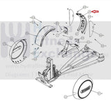 Precor Elliptical Front Rear Cover Assembly PPP000000039864104-hydrafitnessparts