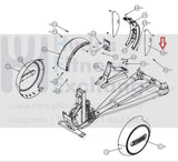 Precor Elliptical Left and Right Rear Curtain Cover PPP000000301813101-hydrafitnessparts